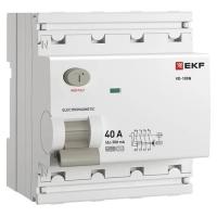 Выключатель дифференциальный (УЗО) 4Р 40А 300мА AC 6кА ВД-100N EKF PROxima