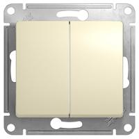 купить Глосса бежевый выключатель 2кл скрытая 10А IP20  в Ухте Глосса бежевый выключатель 2кл скрытая 10А IP20