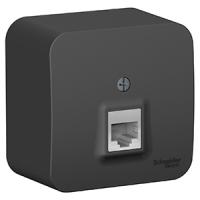 купить Бланка антрацит розетка RJ45 открытая 1-ая   в Ухте Бланка антрацит розетка RJ45 открытая 1-ая