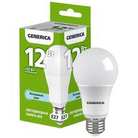 купить Лампа светодиодная 220В Е27 12Вт 6500К 1200лм стандарт A60 матовая GENERICA (IEK)  в Ухте Лампа светодиодная 220В Е27 12Вт 6500К 1200лм стандарт A60 матовая GENERICA (IEK)