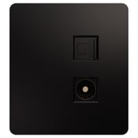 купить MIELE ROUND Розетка компьютерная RJ45 кат6 + TV с/у черная KRANZ в Ухте MIELE ROUND Розетка компьютерная RJ45 кат6 + TV с/у черная KRANZ