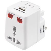купить Переходник 6А белый квадрат Rexant с USB путешественник в Ухте Переходник 6А белый квадрат Rexant с USB путешественник