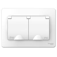 купить Бланка белый розетка скрытая 2-мест заземление с крышкой шторки IP44  в Ухте Бланка белый розетка скрытая 2-мест заземление с крышкой шторки IP44