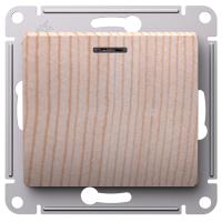 купить Глосса сосна выключатель 1кл с подсветкой скрытая 10А IP20  в Ухте Глосса сосна выключатель 1кл с подсветкой скрытая 10А IP20