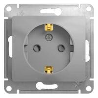 купить Глосса алюминий розетка скрытая 1-мест заземление шторки IP20  в Ухте Глосса алюминий розетка скрытая 1-мест заземление шторки IP20
