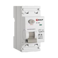 Выключатель дифференциальный (УЗО) 2Р 25А 30мА AC 6кА ВД-100N EKF PROxima