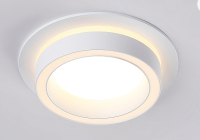 купить Светильник точечный GX53 круг белый встраиваемый Ambrella в Ухте Светильник точечный GX53 круг белый встраиваемый Ambrella