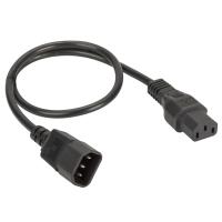 Кабель питания DKC, IEC320 C13 - IEC320 C14, 2,0м, 3х1,5мм