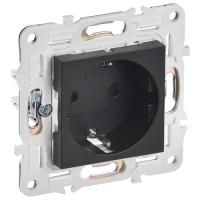 купить Сканди черный розетка скрытая 1-мест заземление шторки IP44 б/к в Ухте Сканди черный розетка скрытая 1-мест заземление шторки IP44 б/к