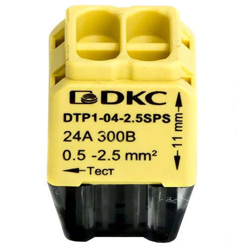 Клемма 4*2,5мм2 компактная желтый DKC упак (50 шт)