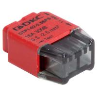 Клемма 2*2,5мм2 компактная красный DKC 12шт