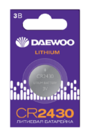 купить Батарейка дисковая CR2430 BL1 Daewoo  в Ухте Батарейка дисковая CR2430 BL1 Daewoo