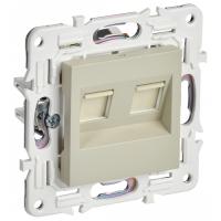 купить Сканди бежевый механизм RJ45 2x8(8) скрытая 2-ая  в Ухте Сканди бежевый механизм RJ45 2x8(8) скрытая 2-ая