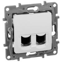 купить Этика белый розетка RJ45 скрытая 2-ая  Кат.5е в Ухте Этика белый розетка RJ45 скрытая 2-ая  Кат.5е