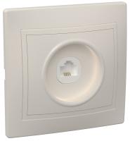 Кварта кремовый розетка RJ11 скрытая 1-ая  