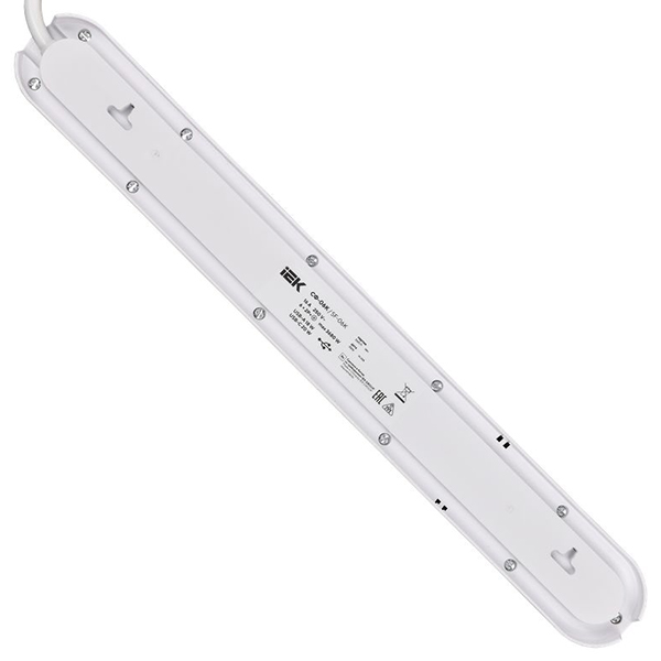 Фильтр сетевой 6-мест 1,5м ПВС 3*1,5 черный выкл IEK USB A+C