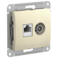 купить Глосса бежевый розетка RJ45+TV скрытая 2-ая   в Ухте Глосса бежевый розетка RJ45+TV скрытая 2-ая