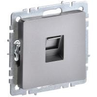 купить Брайт сталь розетка RJ45 скрытая 1-ая  в Ухте Брайт сталь розетка RJ45 скрытая 1-ая
