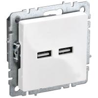 купить Брайт белый розетка USB A+A скрытая 2-ая  в Ухте Брайт белый розетка USB A+A скрытая 2-ая