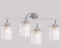 Светильник потолочный (люстра) 4*60Вт Е27 хром/белый