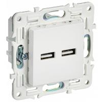 купить Сканди арктический белый  механизм USB A+A скрытая 2-ая 3,1А в Ухте Сканди арктический белый  механизм USB A+A скрытая 2-ая 3,1А