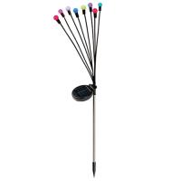 Светильник грунтовый свд на солнечной батарее сталь/пластик черный 700мм IP44 8свд мультицвет