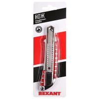 купить Нож технический с выдвижным лезвием 18мм металл Rexant в Ухте Нож технический с выдвижным лезвием 18мм металл Rexant