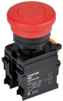 Кнопка "Грибок" с фиксац. d=22мм 1NO+1NC красная MASTER IEK
