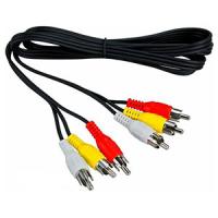 купить Шнур RCA-тюльпан (3) - RCA-тюльпан (3) 1,5м черный в Ухте Шнур RCA-тюльпан (3) - RCA-тюльпан (3) 1,5м черный