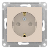 купить Атлас бежевый розетка скрытая 1-мест заземление шторки IP20  в Ухте Атлас бежевый розетка скрытая 1-мест заземление шторки IP20