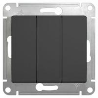 купить Глосса антрацит выключатель 3кл скрытая 10А IP20  в Ухте Глосса антрацит выключатель 3кл скрытая 10А IP20