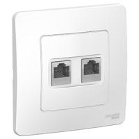 купить Бланка белый розетка RJ45 скрытая 2-ая   в Ухте Бланка белый розетка RJ45 скрытая 2-ая