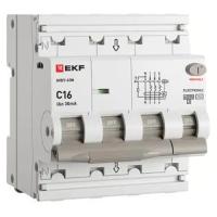 Дифавтомат 4Р 16А C тип AC 30мА 6кА 4мод АВДТ-63N EKF PROxima