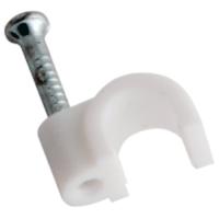 купить Скоба круглая 4мм пластик  Rexant 50шт в Ухте Скоба круглая 4мм пластик  Rexant 50шт