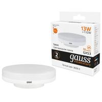 купить Лампа свд 220В GX53 13Вт 3000К 890лм таблетка матовая Gauss  в Ухте Лампа свд 220В GX53 13Вт 3000К 890лм таблетка матовая Gauss
