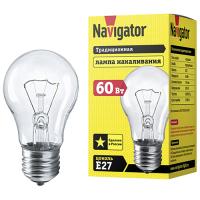 купить Лампа накаливания E27 60Вт 710лм груша прозрачная Navigator в Ухте Лампа накаливания E27 60Вт 710лм груша прозрачная Navigator