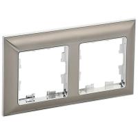 купить Брайт хром/никель рамка 2-ая универсально  в Ухте Брайт хром/никель рамка 2-ая универсально