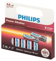 купить Батарейка AA(пальчик) алкалиновая BL8 Philips Power  в Ухте Батарейка AA(пальчик) алкалиновая BL8 Philips Power