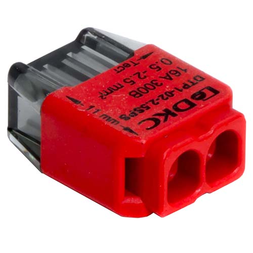 Клемма 2*2,5мм2 компактная красный DKC 12шт