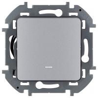 купить Инспириа выключатель скрытая алюминий 1кл 10А с подсветкой IP20  в Ухте Инспириа выключатель скрытая алюминий 1кл 10А с подсветкой IP20