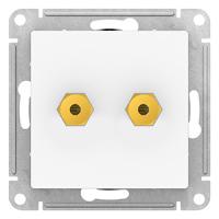купить Атлас белый розетка AUX скрытая 2-ая   в Ухте Атлас белый розетка AUX скрытая 2-ая
