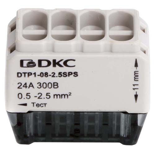 Клемма 8*2,5мм2 компактная серый DKC упак (25 шт)