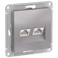 купить Атлас алюминий розетка RJ45 8(4) скрытая 2-ая  в Ухте Атлас алюминий розетка RJ45 8(4) скрытая 2-ая