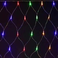 купить Гирлянда сеть 1,5*1,5м RGB 160свд с контроллером IP44 прозрачный провод 8реж в Ухте Гирлянда сеть 1,5*1,5м RGB 160свд с контроллером IP44 прозрачный провод 8реж