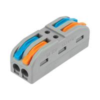 Клемма 4*4,0мм2 с рычажком серый Rexant проходная