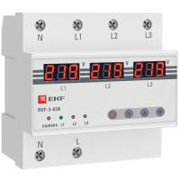 купить Реле выбора фаз 3ф 63А 6мод RVF EKF с дисплеем в Ухте Реле выбора фаз 3ф 63А 6мод RVF EKF с дисплеем