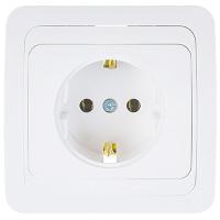 купить Классико белый розетка скрытая 1-мест заземление IP20  в Ухте Классико белый розетка скрытая 1-мест заземление IP20