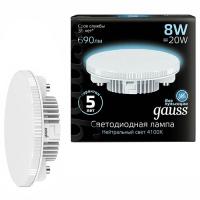 купить Лампа свд 220В GX53 8Вт 4100К 690лм таблетка матовая Gauss  в Ухте Лампа свд 220В GX53 8Вт 4100К 690лм таблетка матовая Gauss