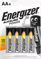 купить Батарейка AA(пальчик) алкалиновая BL4 Energizer  в Ухте Батарейка AA(пальчик) алкалиновая BL4 Energizer