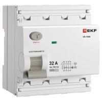 Выключатель дифференциальный (УЗО) 4Р 32А 100мА AC 6кА ВД-100N EKF PROxima